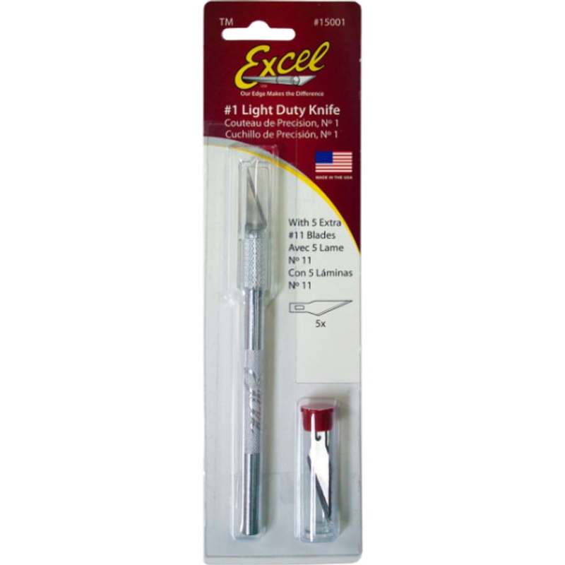 Excel 15001 - K1 Aluminum Knife w/ 5 #11 Blades - Model Train Store ...